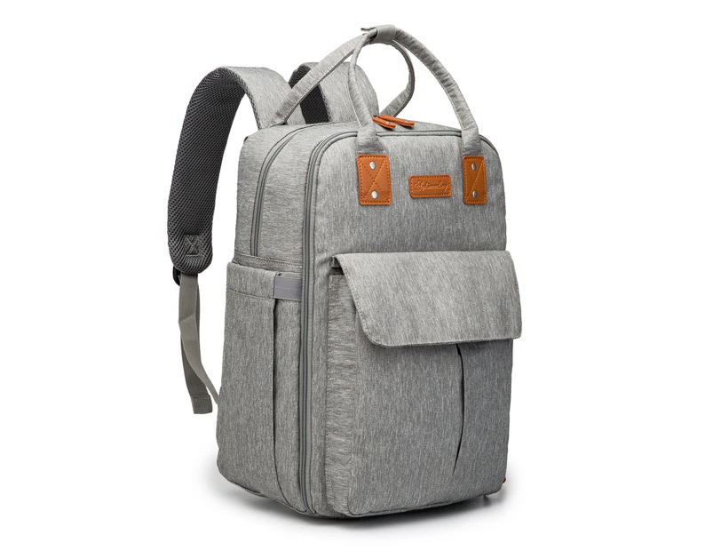 Ankommling Diaper Bag Larger Capacity Nappy Bag Backpack-Grey