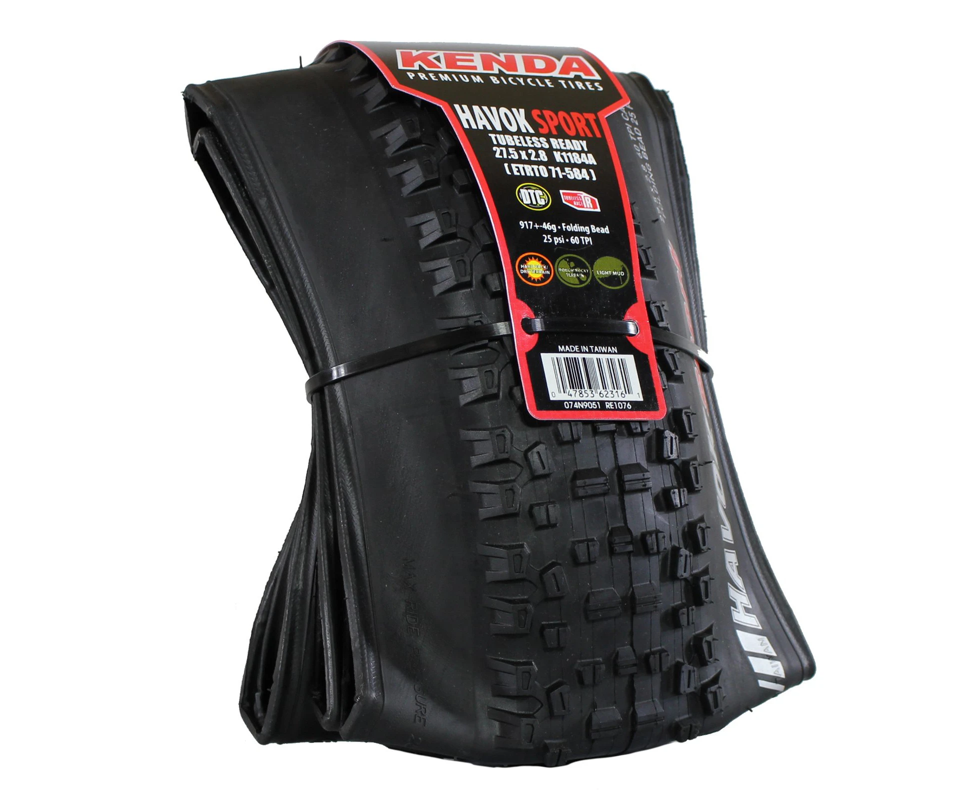 Kenda Havok Sport 27.5x2.8 (650B) TR Folding Tyre Black