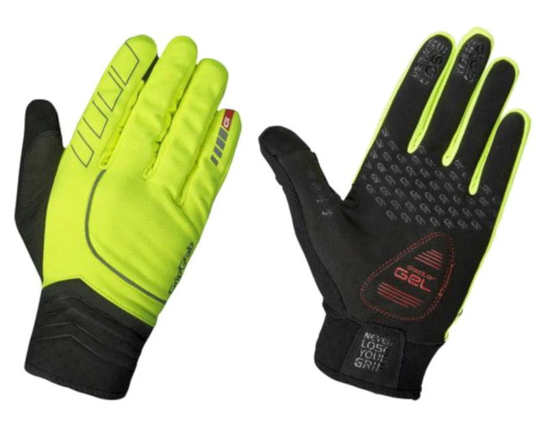 GripGrab Hurricane Windproof Midseason Bike Gloves Hi-Vis Yellow