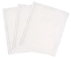 3PK Eco Basics Plant-Based Natural Bamboo Fibre All-Purpose Cleaning Cloth White