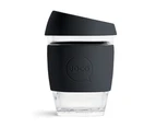 Joco Artisan Blown Reusable & Plastic Free Borosilicate Glass Cup Black