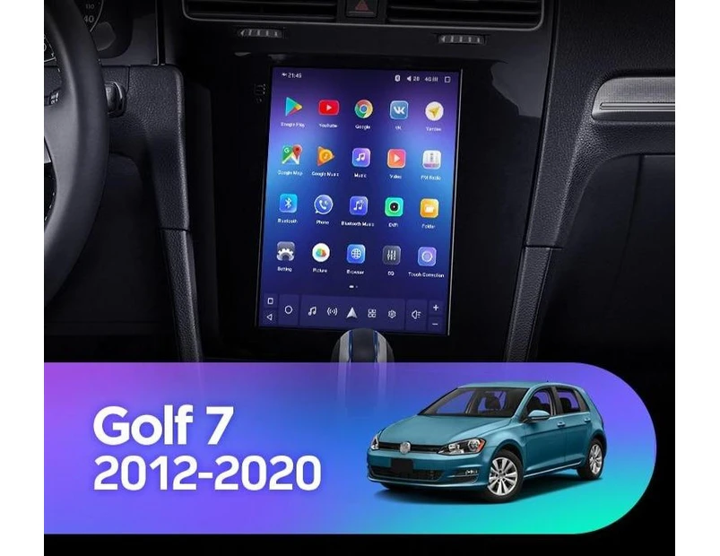 Car Dealz 13 Android 8.1 Volkswagen Golf 7 Tesla Style 2012 - 2020 Head Unit Plus OEM Fascia - 2018, Right Hand Drive