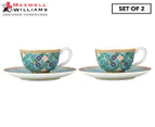 Set of 2 Maxwell & Williams 85mL Teas & C's Kasbah Demi Cup & Saucer - Mint