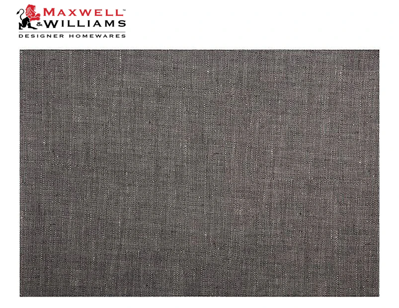 Set of 12 Maxwell & Williams 43x30cm Linen Look Placemats - Walnut