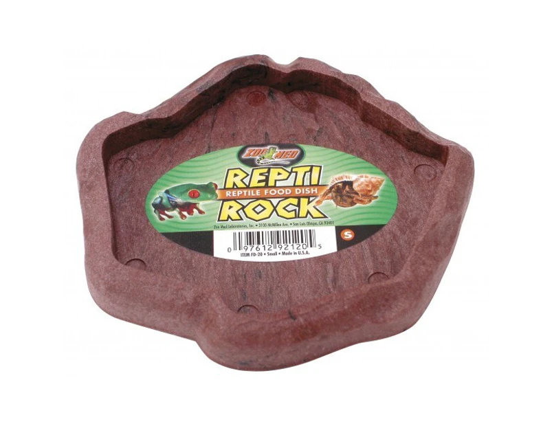 Repti Small Rock Reptile Food & Water Dish by Zoo Med