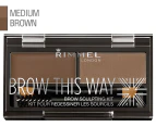 Rimmel London Brow This Way Brow Sculpting Kit - 002 Medium Brown