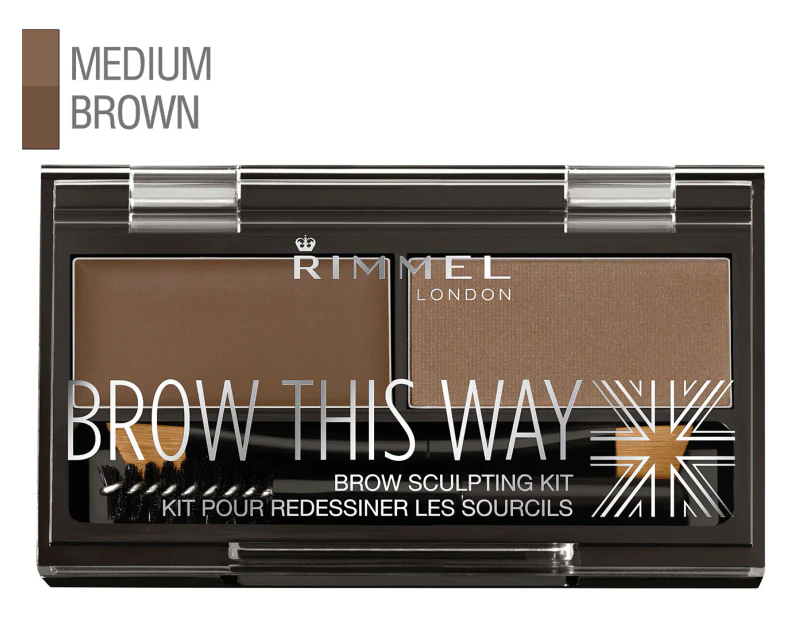 Rimmel Brow This Way Brow Sculpting Kit - Medium Brown