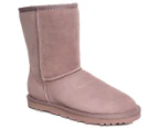OZWEAR Connection Women's New Generation Ugg Classic 3/4 Short Boots - Rosy Brown