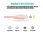 WIWU 1Pack iPhone Cable Phone Charger Nylon Braided Cable USB Cord -Pink - 3M