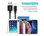 WIWU 1Pack WH iPhone Cable Phone Charger Nylon Braided Cable USB Cord -Navy - 1M