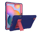 WIWU B2 Robot Tablet Case Rugged Heavy Duty Shockproof Stand Cover For Samsung TabS6 Lite 10.4inch SH-P610/P615 2020-Navy&Rosered