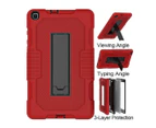WIWU B2 Robot Tablet Case Rugged Heavy Duty Shockproof Stand Cover For Samsung Tab 8.4inch T307 2020-Red&Black
