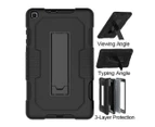 WIWU B2 Robot Tablet Case Rugged Heavy Duty Shockproof Stand Cover For Samsung Tab 8.4inch T307 2020-Black&Black