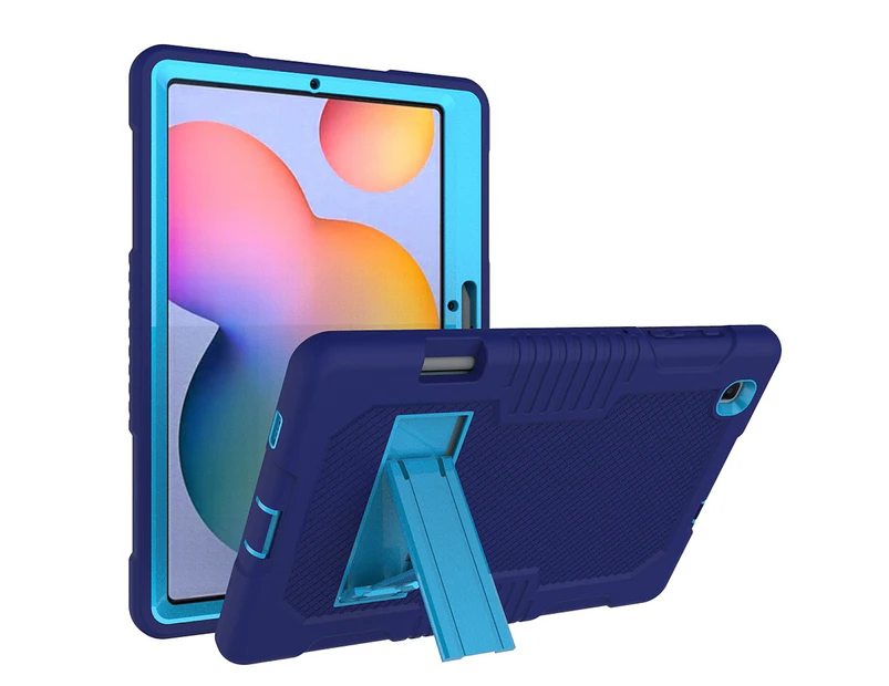 WIWU B2 Robot Tablet Case Rugged Heavy Duty Shockproof Stand Cover For Samsung TabS6 Lite 10.4inch SH-P610/P615 2020-Navy&Blue