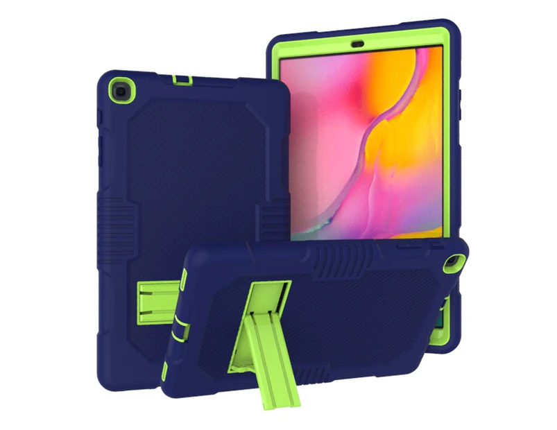 WIWU B2 Robot Tablet Case Rugged Heavy Duty Shockproof Stand Cover For Samsung Tab A 10.1 T515/T510（2019)-Navy&Olivia