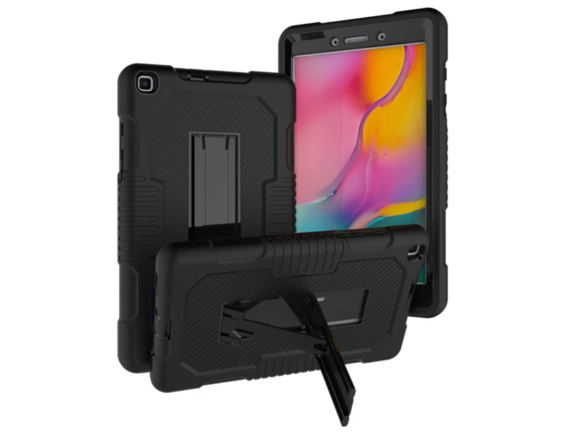 WIWU B2 Robot Tablet Case Rugged Heavy Duty Shockproof Stand Cover For Samsung Tab A 8.0 T290/T295（2019)-Black&Black