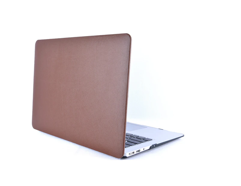 WIWU One-Side PU Skin Front Cover Protect Sleeve Laptop Case Cover For Apple Macbook Pro 13.3 A1706/A1708/A1989/A2159-Brown