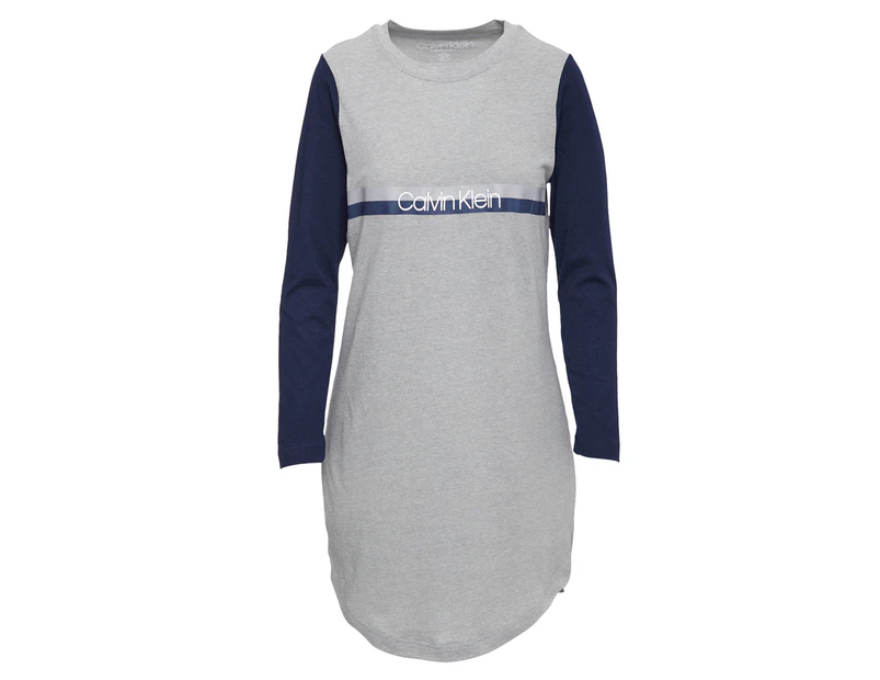 Calvin Klein Sleepwear Women's Long Sleeve Nightshirt - Patriotic Blue
