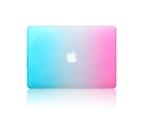 WIWU Rainbow Case New Laptop Case Hard Protective Shell For Macbook Pro 15.4 A1286/MB470/MB471/MC026/MD103-Aqua Blue&Peach Red 7
