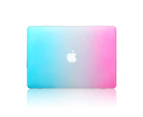WIWU Rainbow Case New Laptop Case Hard Protective Shell For Macbook Retina 15.4 A1398/MC975/MC976-Aqua Blue&Peach Red