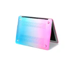 WIWU Rainbow Case New Laptop Case Hard Protective Shell For Macbook Retina 15.4 A1398/MC975/MC976-Aqua Blue&Peach Red