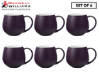Set of 6 Maxwell & Williams 450mL Tint Snug Mug - Aubergine