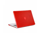 WIWU Crystal Case New Laptop Case Hard Protective Shell For Apple Macbook Pro 15.4 A1707/A1990-Dark Red