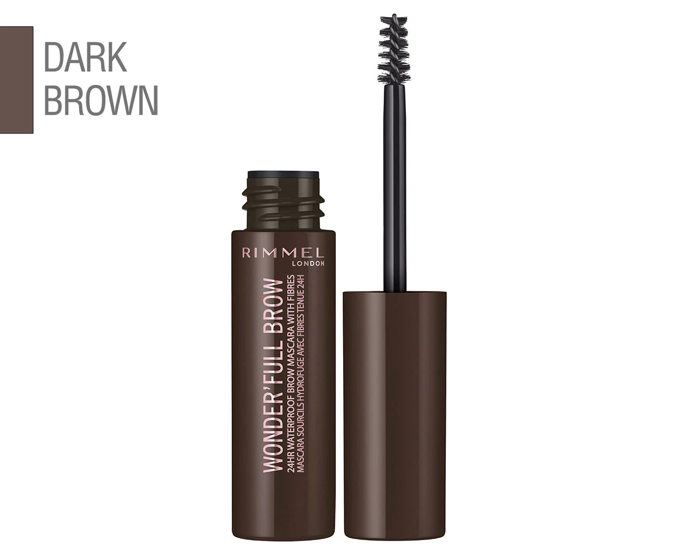 Rimmel London Wonder'full Brow Fibre Mascara - Dark