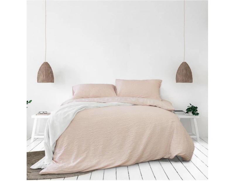 Ardor Boudoir Ingrid Queen Bed Quilt Cover Set - Blush