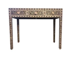 Zohi Interiors Mother Of Pearl Inlay Console Table in Grey