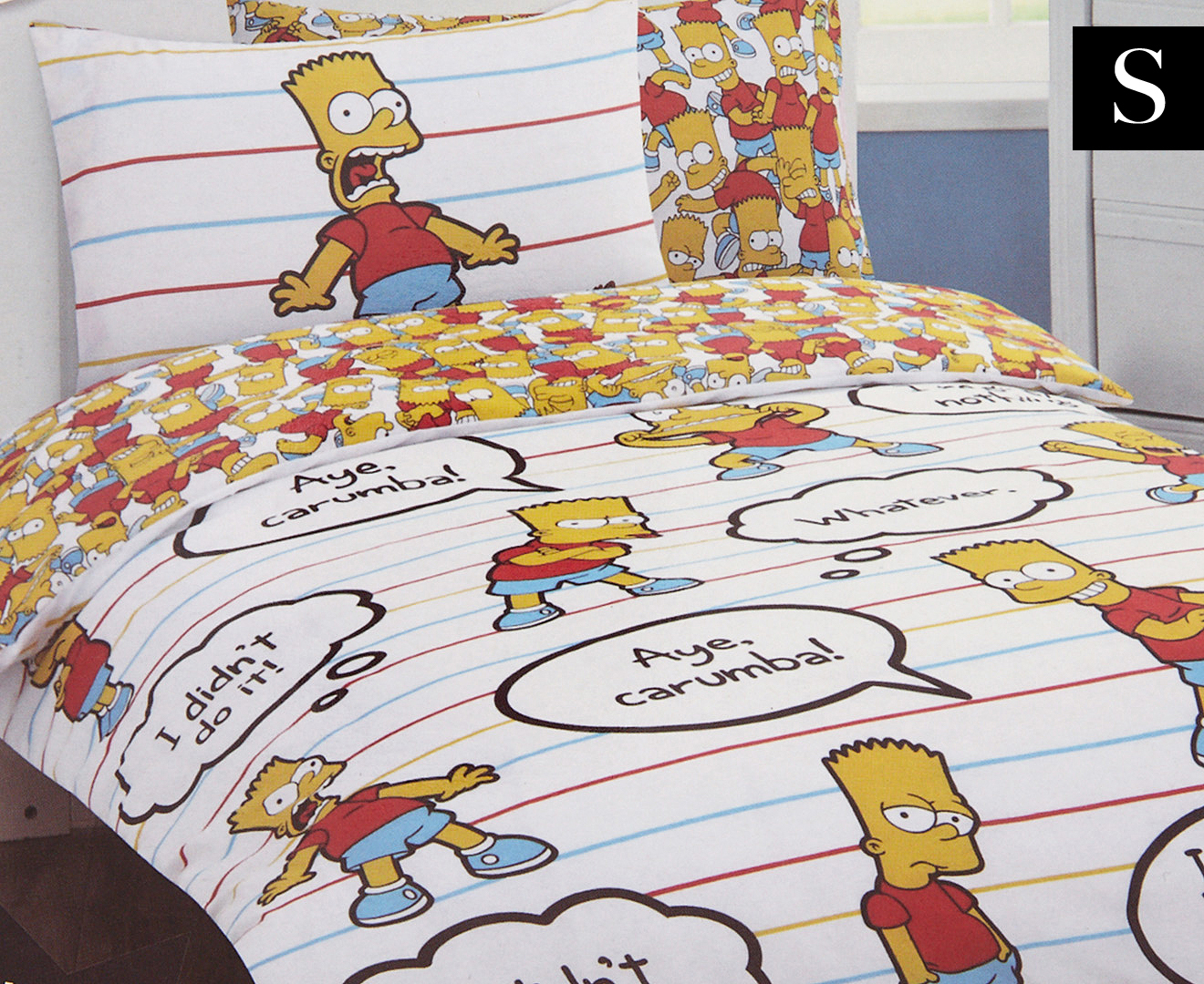 simpsons single duvet cover