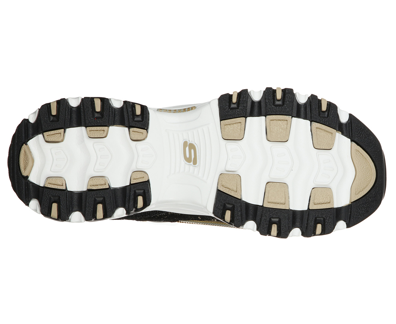 Skechers Womens' Premium Heritage D'Lites 3.0 Sparkling Lady Shoes - Black/Gold | Catch.com.au