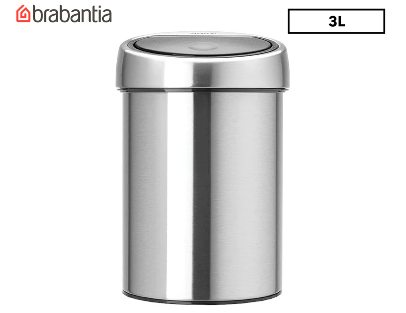 Brabantia 3L Fingerprint Proof Touch Bin - Matte Steel