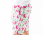 Sant and Abel Men's Pomegranate PJ Shorts - Pink/Green