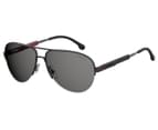 Carrera Men's 8030/S Aviator Polarised Sunglasses - Matte Black/Grey 1