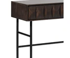 LATINA Console Table 116.5cm -  Dark Brown / Black