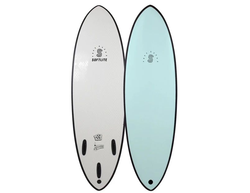 Softlite Bunsen Burner 5Ft10 Soft Surfboard - Ice Blue Deck / White Slick
