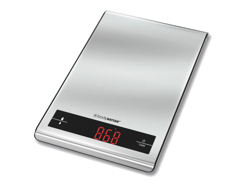 BodySense 5kg Stainless Steel Kitchen Scale Electronic Digital