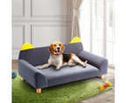 Dog Bed Cat Couch Pet Sofa Doggy Soft Lounge Puppy Cushioned Chaise Furniture Ears Legs Flannelette