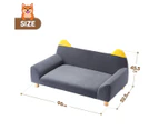 Dog Bed Cat Couch Pet Sofa Doggy Soft Lounge Puppy Cushioned Chaise Furniture Ears Legs Flannelette