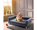 Dog Bed Puppy Sofa Cat Couch Doggy Lounge Soft Cushioned Chaise Pet Furniture Dark Grey XL