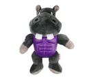 GiGwi Im Hero Armoured Hippo Plush w/ Squeaker Dog Toy
