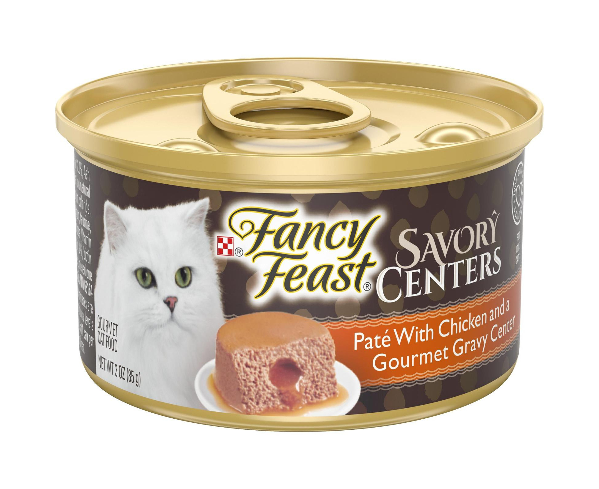Fancy Feast Savory Center Wet Cat Food Pate w/ Chicken & Gourmet Gravy