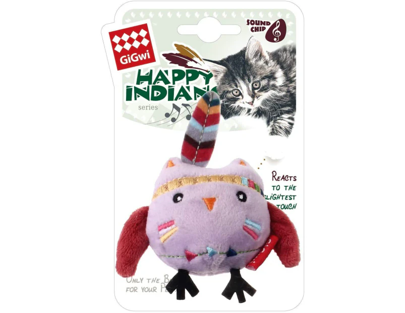 Gigwi Happy Indians Melody Chaser Owl Interactive Cat Toy