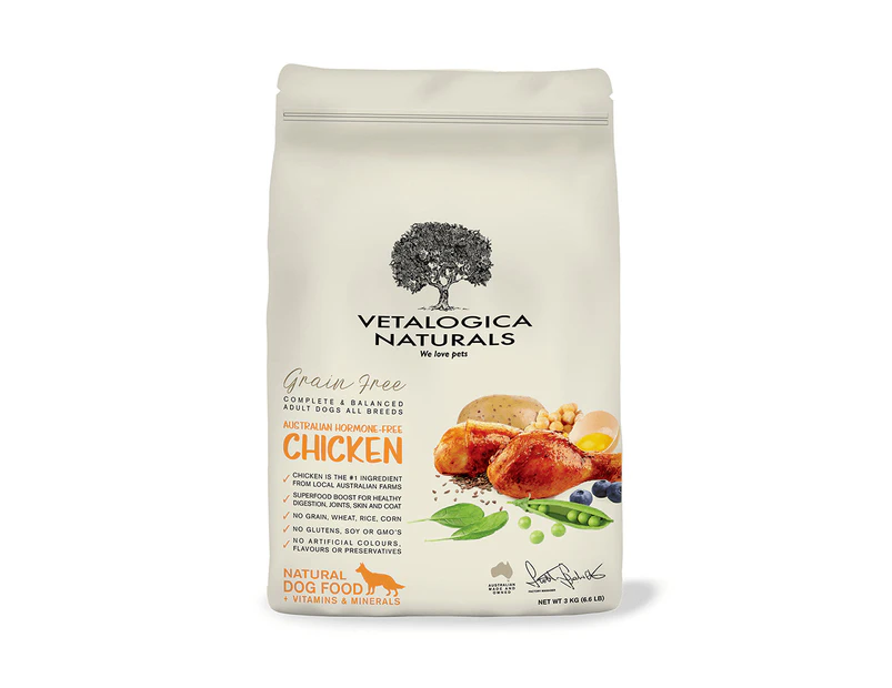 Vetalogica Naturals Adult All Breed Dry Dog Food Chicken 3kg