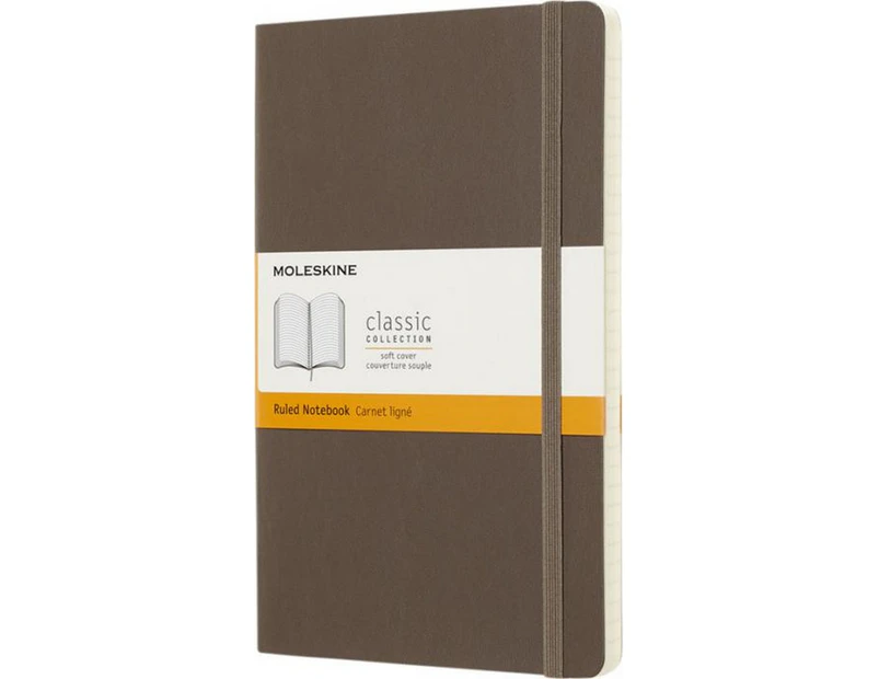 Moleskine Classic L Soft Cover Ruled Notebook (Earth Brown) - PF3020