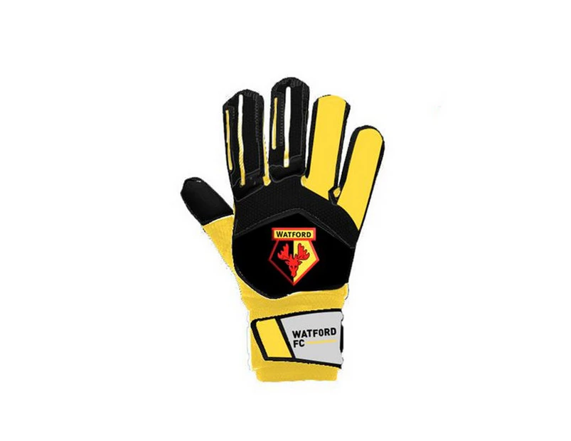 Watford Fc Childrens/Kids Goalkeeper Gloves (Yellow/Black/White) - SG18459