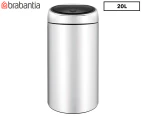 Brabantia 20/20L Touch Twin Bins (Recycling w/ Inner Buckets 20L & 20L)