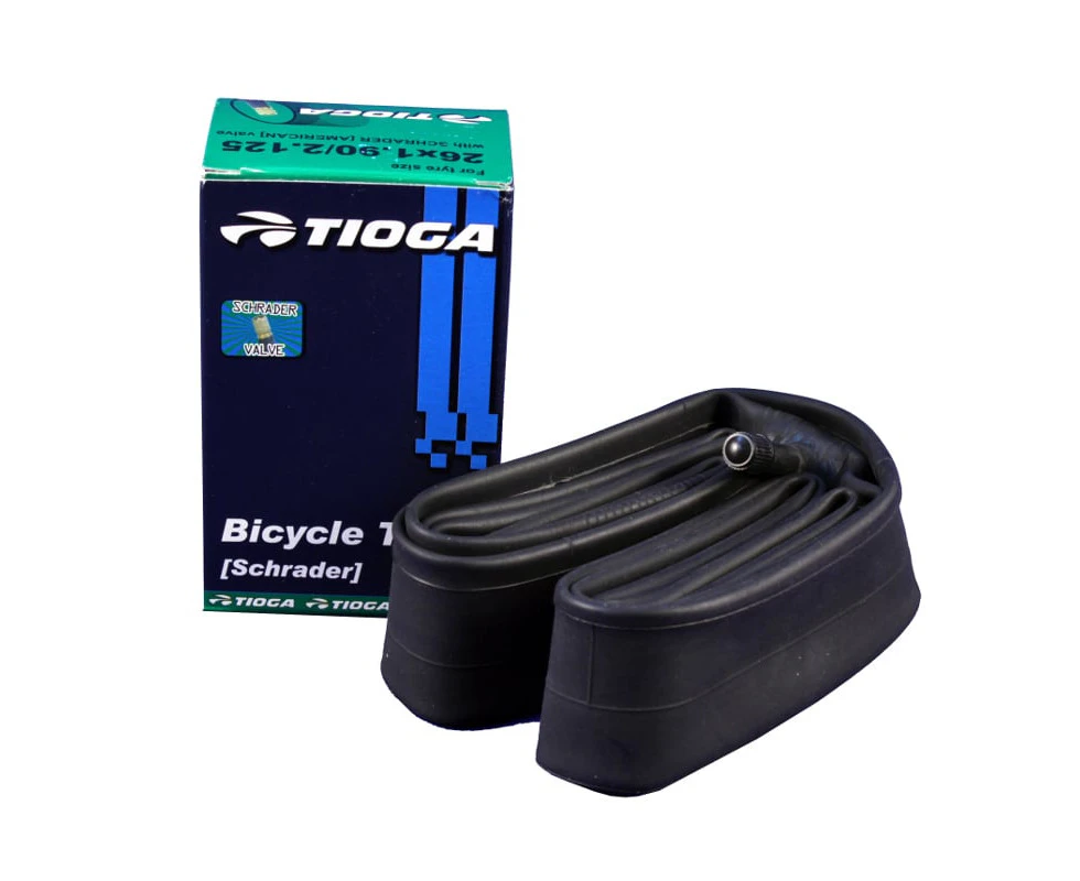 Tioga 26x1.5/1.75 Schrader Valve MTB Bicycle Bike Tube - Black