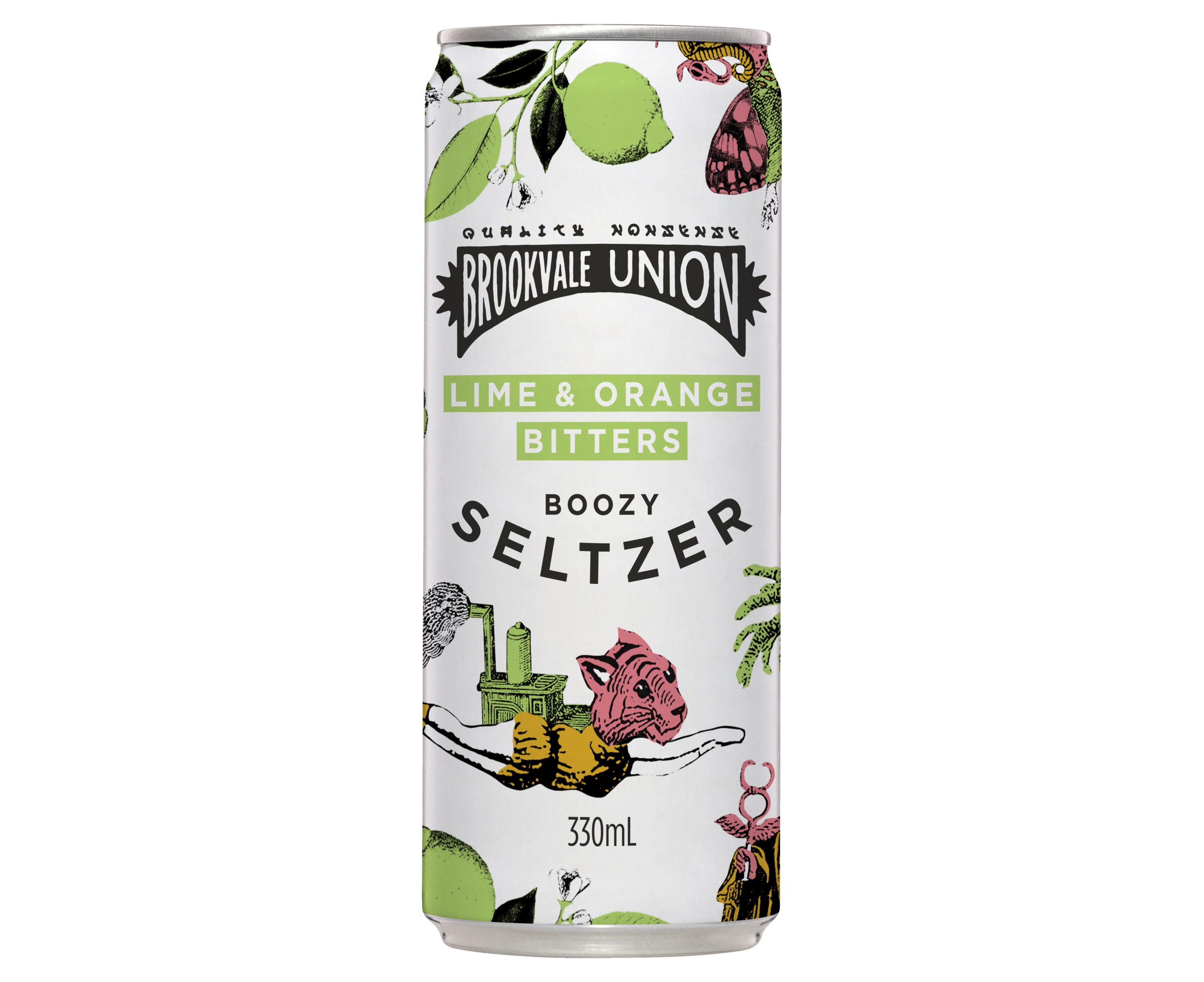 Brookvale Union Boozy Seltzer Lime & Orange Bitters 16 x 330mL Cans